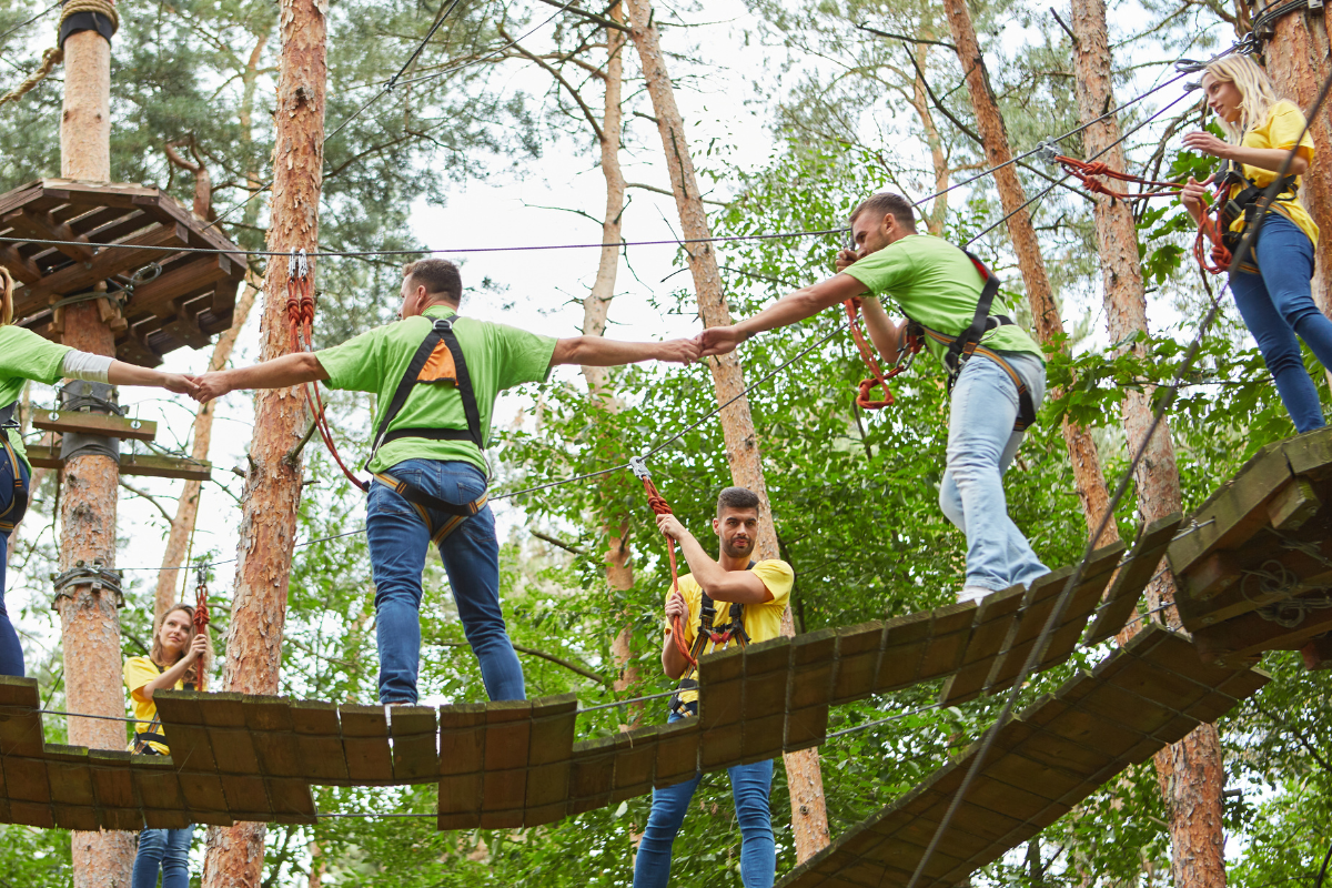 Entreprise en plein Team Building 