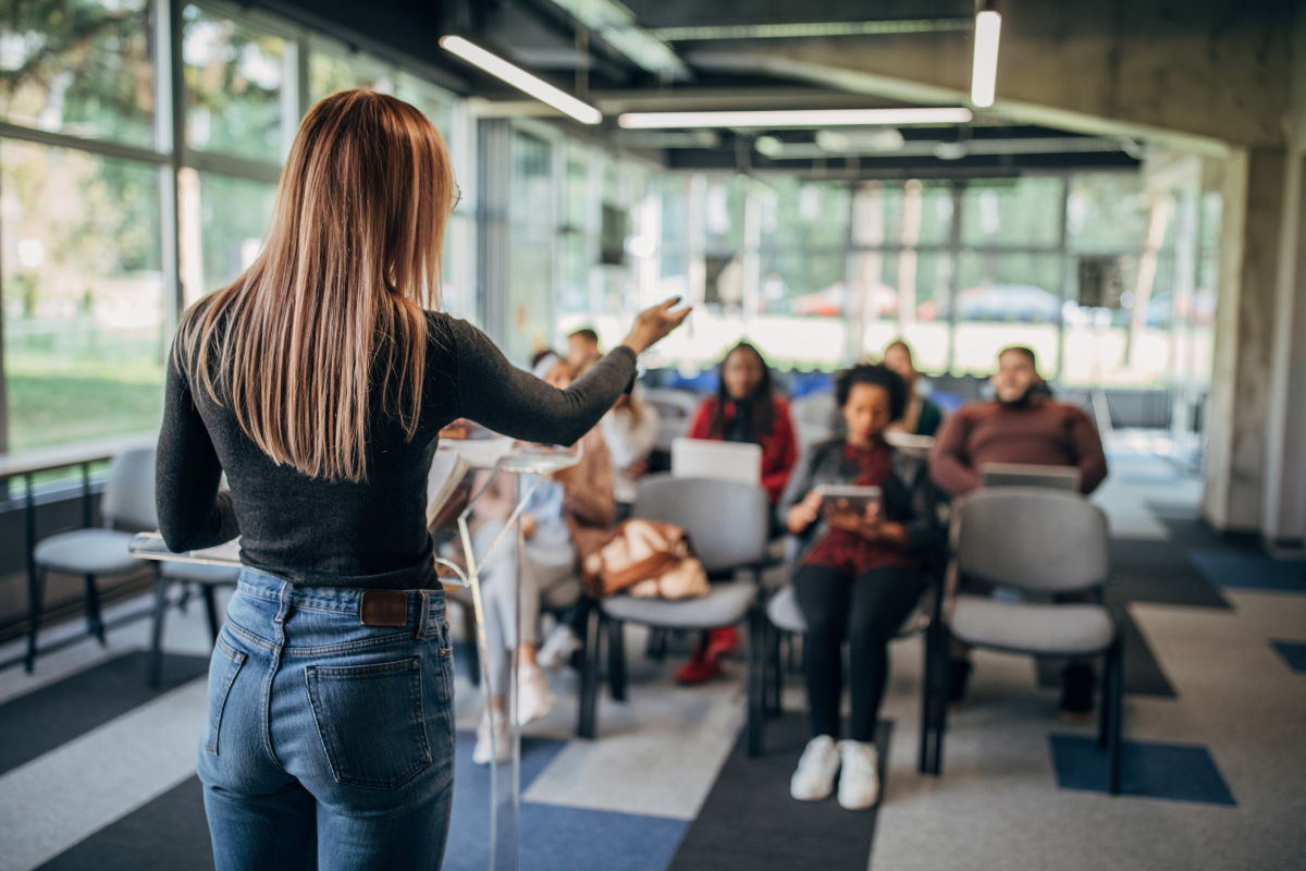 entrepreneur coach​ réalise une conférence